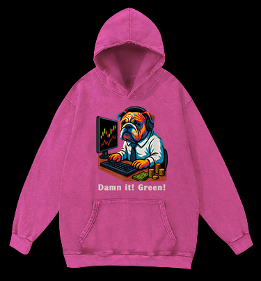 Angry Dog Trading Vintage Washed 100% Cotton Hoodie