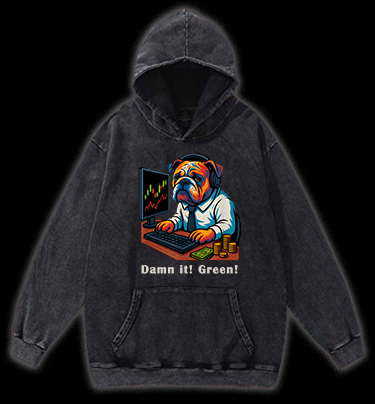 Angry Dog Trading Vintage Washed 100% Cotton Hoodie