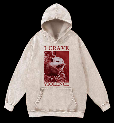 Mouse's Violent Wish Vintage Washed 100% Cotton Hoodie