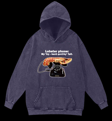 Lobster Dial Vintage Washed 100% Cotton Hoodie