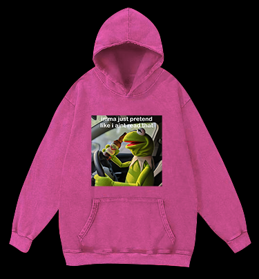 Kermit's Fake Ignorance Vintage Washed 100% Cotton Hoodie