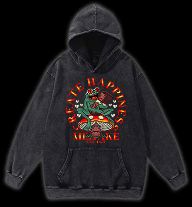 Frog's Happy Mistake Vintage Washed 100% Cotton Hoodie
