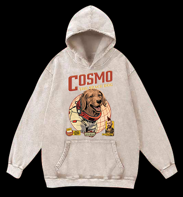 Cosmo: Space Pup Vintage Washed 100% Cotton Hoodie