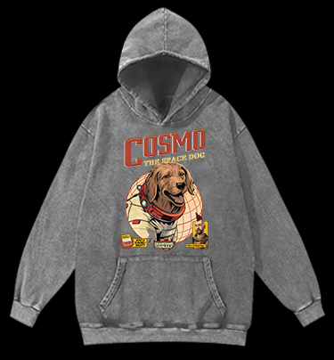 Cosmo: Space Pup Vintage Washed 100% Cotton Hoodie
