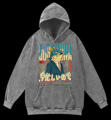 Busy Tuna Boss Vintage Washed 100% Cotton Hoodie
