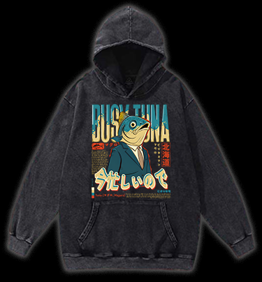 Busy Tuna Boss Vintage Washed 100% Cotton Hoodie