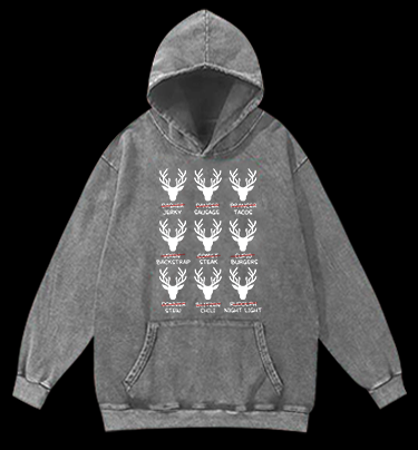 Deer Name Pranks Vintage Washed 100% Cotton Hoodie