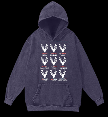 Deer Name Pranks Vintage Washed 100% Cotton Hoodie