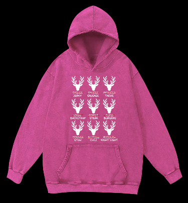 Deer Name Pranks Vintage Washed 100% Cotton Hoodie