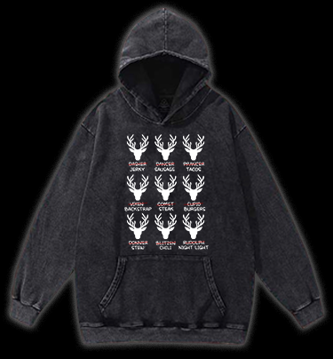 Deer Name Pranks Vintage Washed 100% Cotton Hoodie