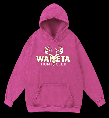 Deer Antler Club Vintage Washed 100% Cotton Hoodie