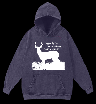 Deer: Work vs Hunt Vintage Washed 100% Cotton Hoodie