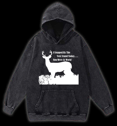 Deer: Work vs Hunt Vintage Washed 100% Cotton Hoodie