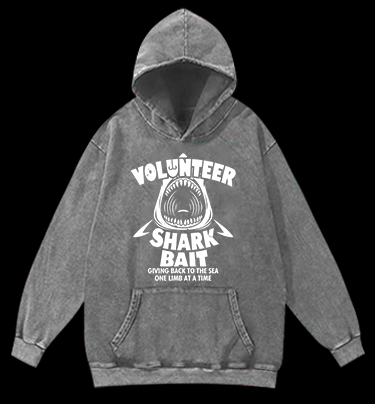 Shark Bait Vintage Washed 100% Cotton Hoodie