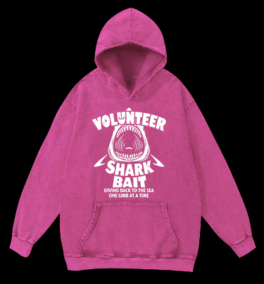 Shark Bait Vintage Washed 100% Cotton Hoodie