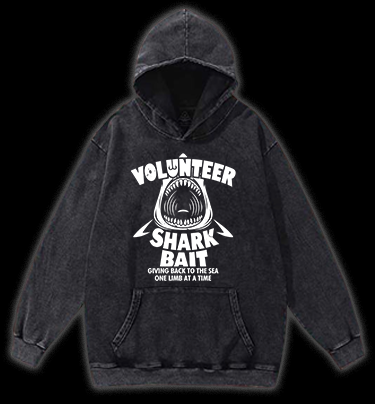 Shark Bait Vintage Washed 100% Cotton Hoodie