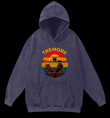 Monster Sunset Tremors Vintage Washed 100% Cotton Hoodie