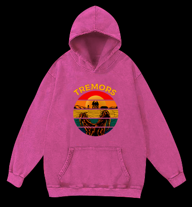 Monster Sunset Tremors Vintage Washed 100% Cotton Hoodie
