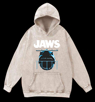 Shark in Cage Vintage Washed 100% Cotton Hoodie