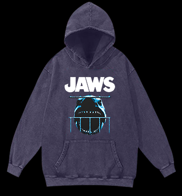 Shark in Cage Vintage Washed 100% Cotton Hoodie