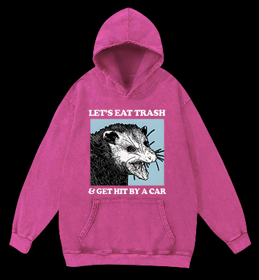 Mouse's Trash Plan Vintage Washed 100% Cotton Hoodie