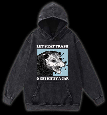 Mouse's Trash Plan Vintage Washed 100% Cotton Hoodie