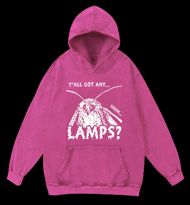 Moth Wants Lamps Vintage Washed 100% Cotton Hoodie