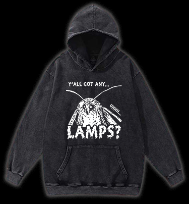Moth Wants Lamps Vintage Washed 100% Cotton Hoodie