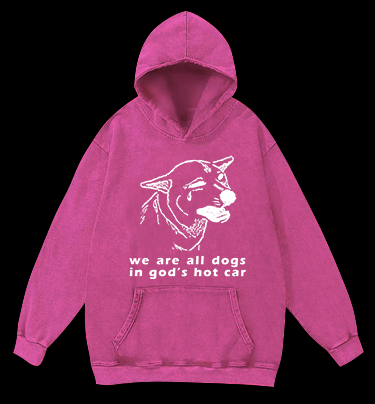 Dog's Helpless Mood Vintage Washed 100% Cotton Hoodie