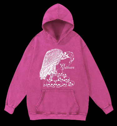 Vulture Dark's Realm Vintage Washed 100% Cotton Hoodie