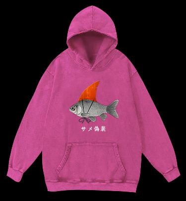 Fish's Shark Disguise Vintage Washed 100% Cotton Hoodie