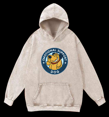 Dog's Heartwarming Style Vintage Washed 100% Cotton Hoodie