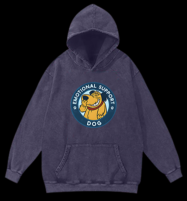 Dog's Heartwarming Style Vintage Washed 100% Cotton Hoodie