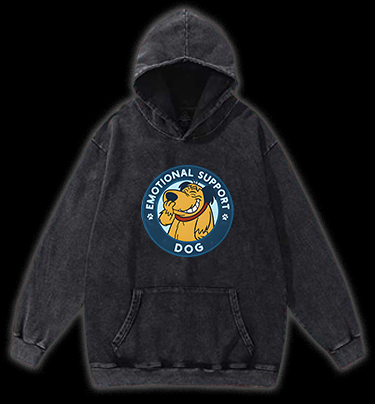 Dog's Heartwarming Style Vintage Washed 100% Cotton Hoodie