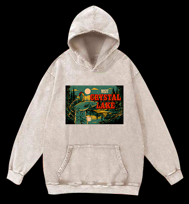 Fish's Lake Adventure Vintage Washed 100% Cotton Hoodie