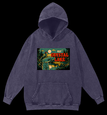 Fish's Lake Adventure Vintage Washed 100% Cotton Hoodie
