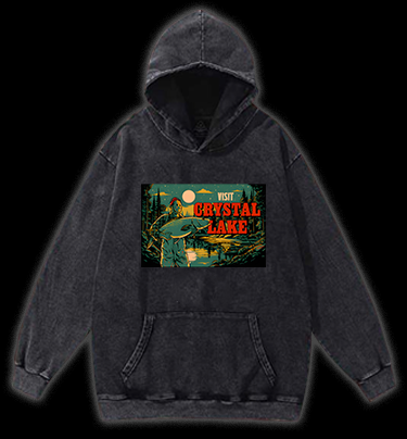 Fish's Lake Adventure Vintage Washed 100% Cotton Hoodie