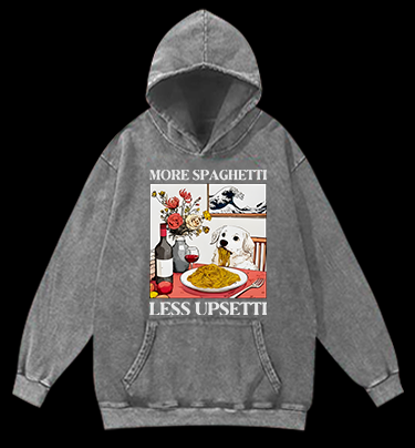 Dog's Pasta Joy Vintage Washed 100% Cotton Hoodie