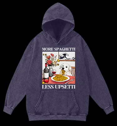 Dog's Pasta Joy Vintage Washed 100% Cotton Hoodie