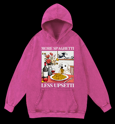 Dog's Pasta Joy Vintage Washed 100% Cotton Hoodie