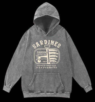 Sardine's Yummy Vibe Vintage Washed 100% Cotton Hoodie