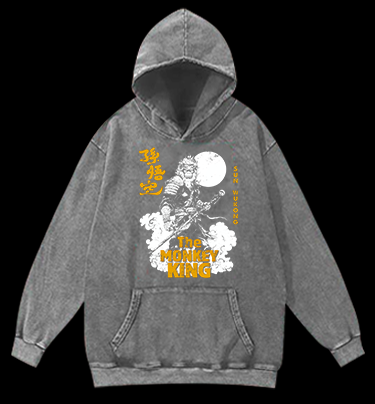 Monkey's Legend Style Vintage Washed 100% Cotton Hoodie