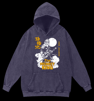 Monkey's Legend Style Vintage Washed 100% Cotton Hoodie
