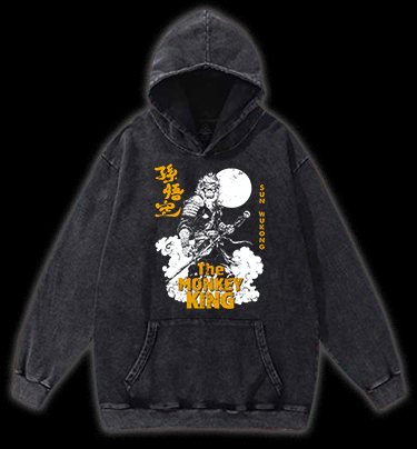 Monkey's Legend Style Vintage Washed 100% Cotton Hoodie