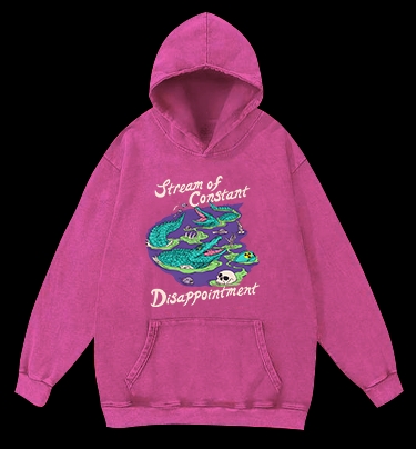 Croc's Disappoint Fun Vintage Washed 100% Cotton Hoodie