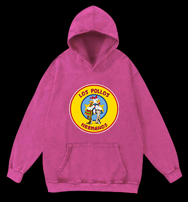 Rooster Bros Fun Vintage Washed 100% Cotton Hoodie