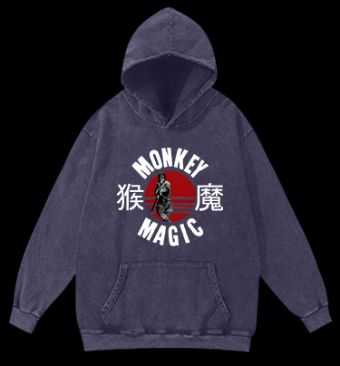 Monkey's Myth Style Vintage Washed 100% Cotton Hoodie