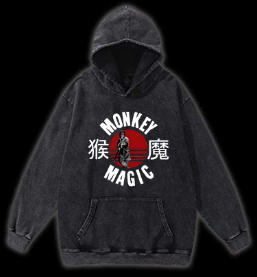 Monkey's Myth Style Vintage Washed 100% Cotton Hoodie