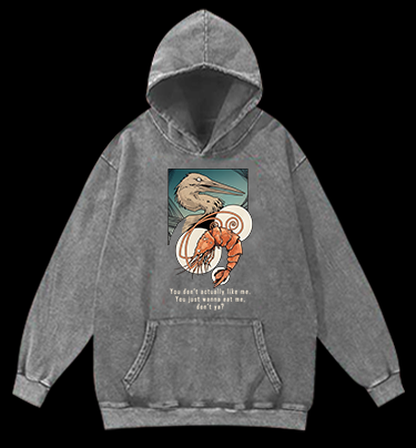 Shrimp's Food Fear Vintage Washed 100% Cotton Hoodie