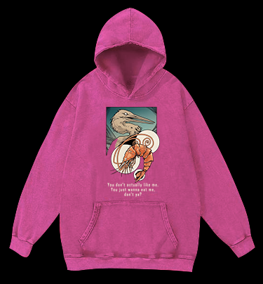 Shrimp's Food Fear Vintage Washed 100% Cotton Hoodie